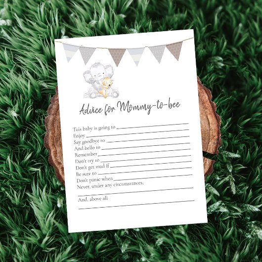 Programme Conseil Pour Maman-To-Be Game Baby Elephant Card