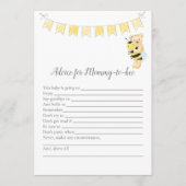 Programme Conseil Pour Maman-To-Be Game Boy Teddy Bear Card (Devant)