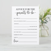 Programme Conseils Pour Le Jeu De Baby shower Parents-To-Be (Debout devant)