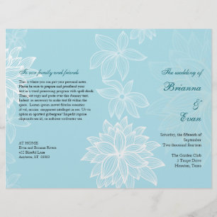 Programme Contoured Bloom Sapphire Wedding Circula