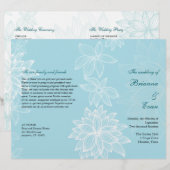 Programme Contoured Bloom Sapphire Wedding Circula (Devant / Derrière)