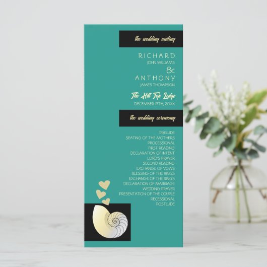 Programme Coquillage et Coeurs, Mariage plage (Debout devant)