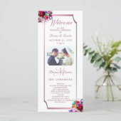 Programme Corail métallique simple et élégant |Mariage moder (Debout devant)