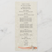 Programme Coral Beach Starfish and Ribbon Wedding Program (Dos)