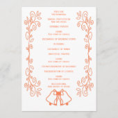 Programme Coral Bells Scrollwork Design Mariage (Dos)