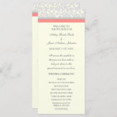 Programme Coral Grey Off White Mariage damassé (Devant / Derrière)