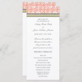 Programme Coral Yellow Grey Mariage damassé (Devant / Derrière)