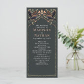 Programme Corbeau gothique enchanté Mariage floral Sage vert (Debout devant)