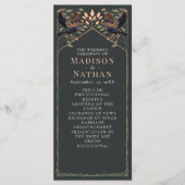 Programme Corbeau gothique enchanté Mariage floral Sage vert (Devant)