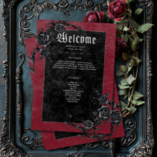 Programme Corbeau noir gothique et Mariage de vin Rose