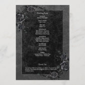 Programme Corbeau noir gothique et Mariage Rose noir (Dos)