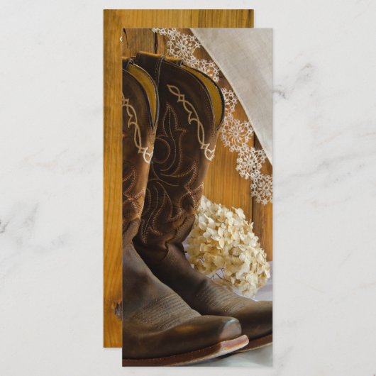 Programme Country Boots and Lace Western Wedding Program (Devant / Derrière)