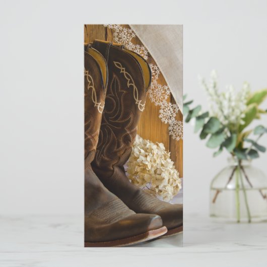 Programme Country Boots and Lace Western Wedding Program (Debout devant)