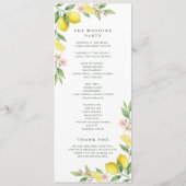 Programme Couronne aquarelle Mariage Citron Méditerranéen (Dos)