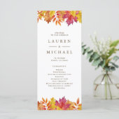 Programme Couronne de feuilles rustique tombant pour mariage (Debout devant)
