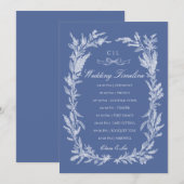 Programme Couronne de fleurs bleue poussiéreuse boho calendr (Devant / Derrière)