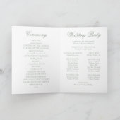 Programme Couronne de mariage botanique Monogramme Vert Saug (Intérieur)