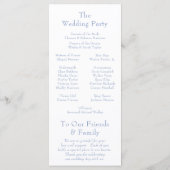 Programme Couronne de mariage en bleu poussiéreux avec monog (Dos)