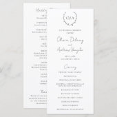 Programme Couronne de monogramme classique élégante pour mar (Devant / Derrière)