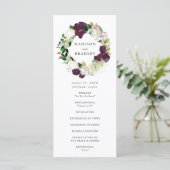 Programme Couronne florale de prune foncée | Cérémonie de ma (Debout devant)