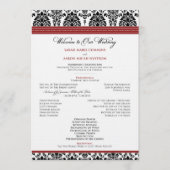 Programme : coutume : Damask black/red Wedding Program (Devant)