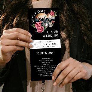 Programme Crânes et Mariage noir Rose