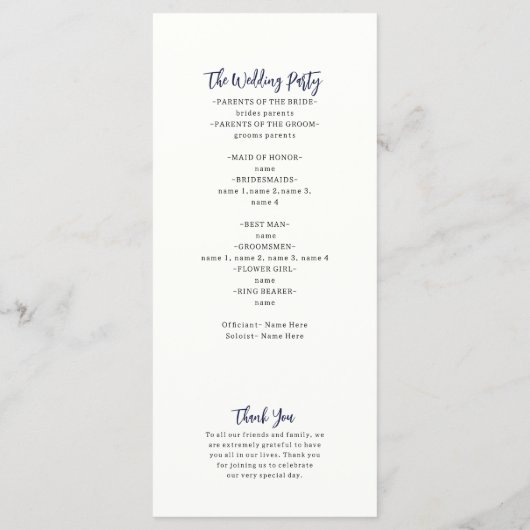 Programme Crashing Ocean Waves Coastal Beach Wedding Program (Dos)
