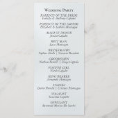 Programme Cream Floral - Pearl White Wedding (Dos)