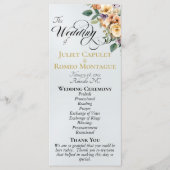 Programme Cream Floral - Pearl White Wedding (Devant)