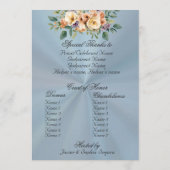 Programme Cream Floral Quinceanera Program - Pastel Blue (Dos)