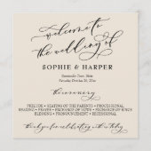 Programme Crème de typographie simple et élégante (Devant)