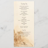 Programme Crème d'ivoire botanique Mariage textuel (Dos)