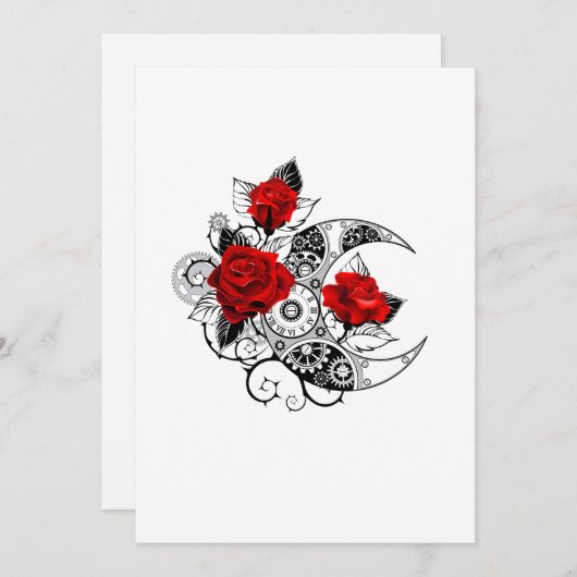 Programme Croissant mécanique avec roses rouges (Devant / Derrière)