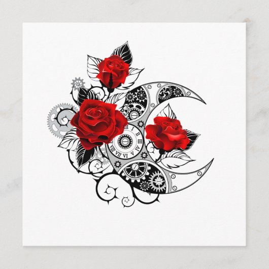 Programme Croissant mécanique avec roses rouges (Devant)