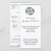 Programme Croix celtique en argent et mariage blanc (Devant / Derrière)