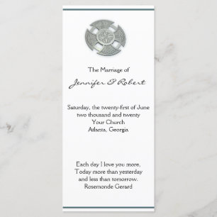 Programme Croix celtique en argent et mariage blanc