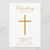 Programme Croix d'or Célébration de l'ordre de service de la (Devant)