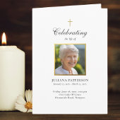 Programme Croix d'or simple Photos Funérailles Ordre de serv