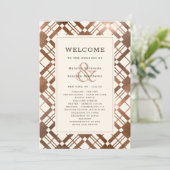 Programme Cuivre Bronze Rustique Automne Carreaux Cérémonie  (Debout devant)