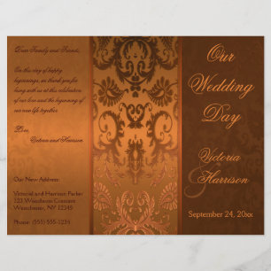Programme Cuivre et Mariage damassé Brown