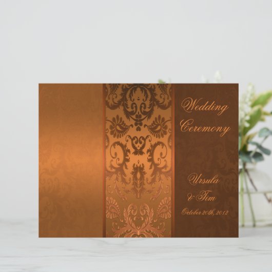 Programme Cuivre et Mariage damassé Brown (Debout devant)