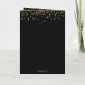 Programme Custom Elegant Black & Gold confetti 60th Birthday (Dos)