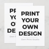 Programme Custom Print Your Own | Printing My Own To Order (Devant / Derrière)