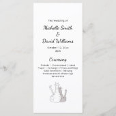 Programme Cute Cats Élégante Typographie Cérémonie Mariage (Devant)