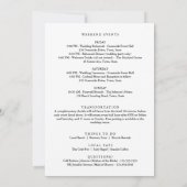 Programme d'accueil du Mariage Chesapeake Bay Beac (Dos)