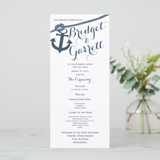 Programme d'Ancre et de mariage de cordes (Debout devant)