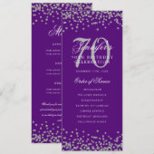 Programme d'anniversaire 70e Menu Merci U Silver P (Devant / Derrière)