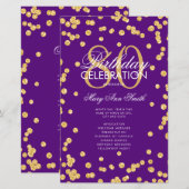 Programme d'anniversaire 80e Gold Purple Parties s (Devant / Derrière)