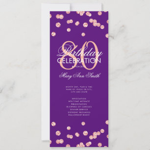 Programme d'anniversaire 80e Rose Gold Marine Part