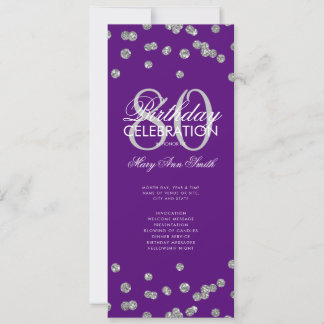 Programme d'anniversaire 80th Silver Purple Partie